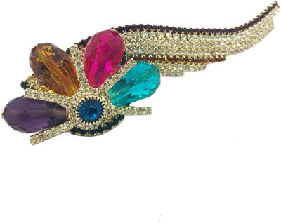 

AccessHer Designer studded back clip Women Hair Clip(Multicolor)