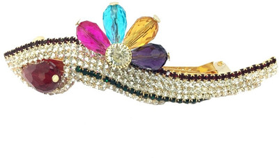 

AccessHer Designer studded back clip Women Hair Clip(Multicolor)