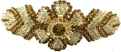 

AccessHer Designer studded back clip Women Hair Clip(Gold)