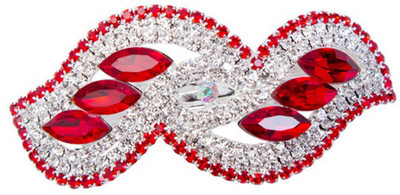 

GELILIA Royal Crystal Studded Hair Clip(Red)