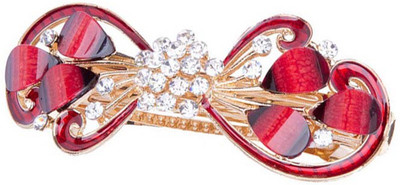 

GELILIA Fashion Floral Crystal Studded Hair Clip(Red)