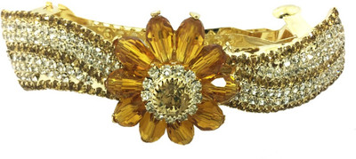 

AccessHer Designer studded back clip Women Hair Clip(Gold)