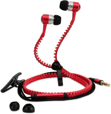 

CP Bigbasket Zipper-hf-Red In Ear Wired Earphones with Mic Headphone(Red, In the Ear)