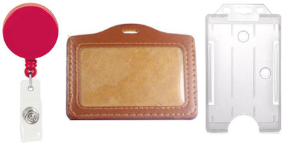 

TheFlauntStore Plastic ID Badge Holder(Pack of 3)