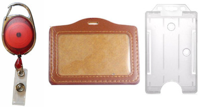 

TheFlauntStore Plastic ID Badge Holder(Pack of 3)