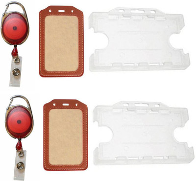 

TheFlauntStore Plastic ID Badge Holder(Pack of 6)