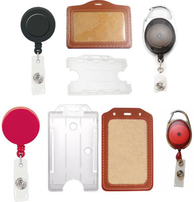 

TheFlauntStore Plastic ID Badge Holder(Pack of 8)