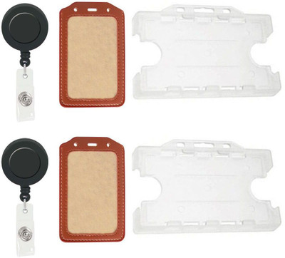 

TheFlauntStore Plastic ID Badge Holder(Pack of 6)