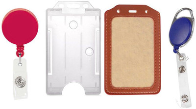 

TheFlauntStore Plastic ID Badge Holder(Pack of 4)