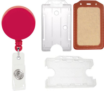 

TheFlauntStore Plastic ID Badge Holder(Pack of 4)