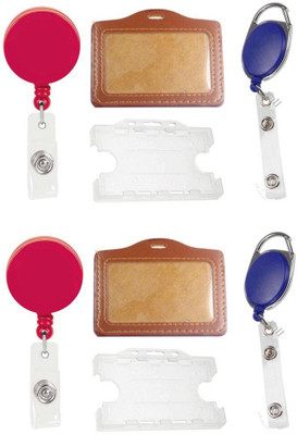 

TheFlauntStore Plastic ID Badge Holder(Pack of 8)