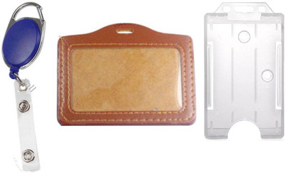 TheFlauntStore Plastic ID Badge Holder(Pack of 3)