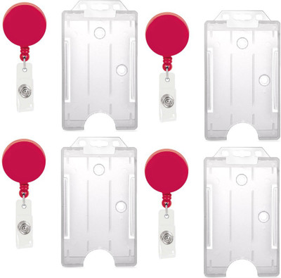 

TheFlauntStore Plastic ID Badge Holder(Pack of 8)