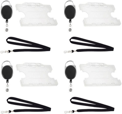 

TheFlauntStore Plastic ID Badge Holder(Pack of 12)