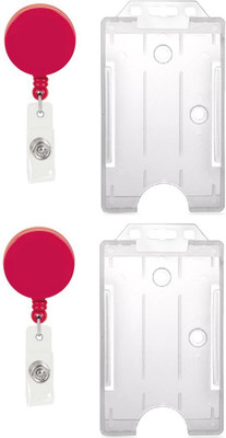 

TheFlauntStore Plastic ID Badge Holder(Pack of 4)
