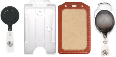 TheFlauntStore Plastic ID Badge Holder(Pack of 4)