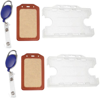 

TheFlauntStore Plastic ID Badge Holder(Pack of 6)