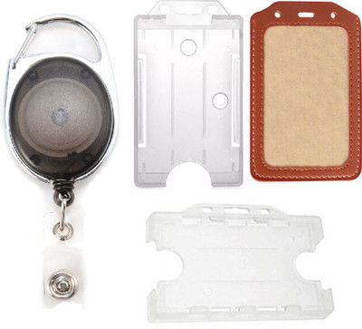 

TheFlauntStore Plastic ID Badge Holder(Pack of 4)