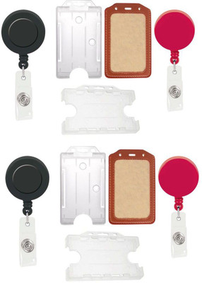 

TheFlauntStore Plastic ID Badge Holder(Pack of 10)