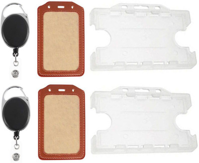 

TheFlauntStore Plastic ID Badge Holder(Pack of 6)