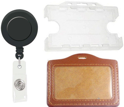

TheFlauntStore Plastic ID Badge Holder(Pack of 3)