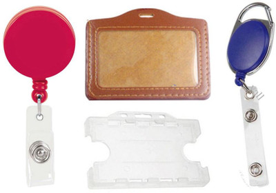 

TheFlauntStore Plastic ID Badge Holder(Pack of 4)