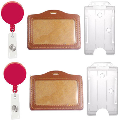 

TheFlauntStore Plastic ID Badge Holder(Pack of 6)