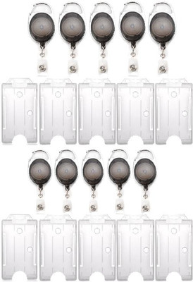 

TheFlauntStore Plastic ID Badge Holder(Pack of 20)