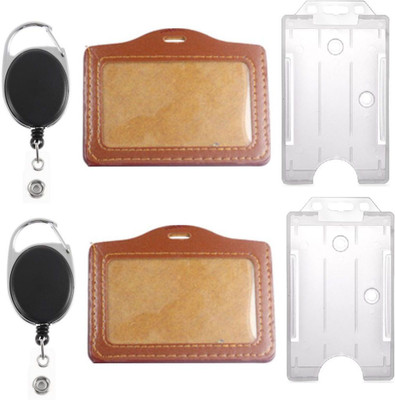 

TheFlauntStore Plastic ID Badge Holder(Pack of 6)