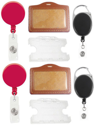 

TheFlauntStore Plastic ID Badge Holder(Pack of 8)