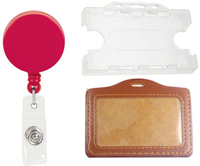 

TheFlauntStore Plastic ID Badge Holder(Pack of 3)