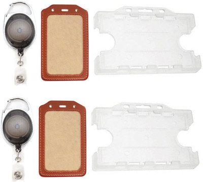 

TheFlauntStore Plastic ID Badge Holder(Pack of 6)