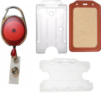 

TheFlauntStore Plastic ID Badge Holder(Pack of 4)