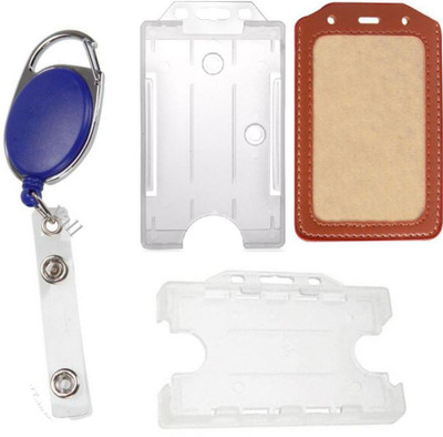 

TheFlauntStore Plastic ID Badge Holder(Pack of 4)