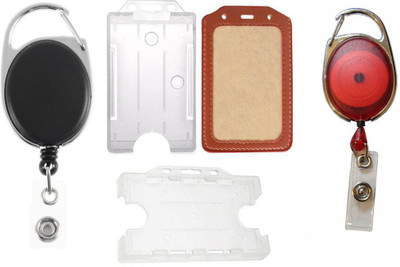 

TheFlauntStore Plastic ID Badge Holder(Pack of 5)