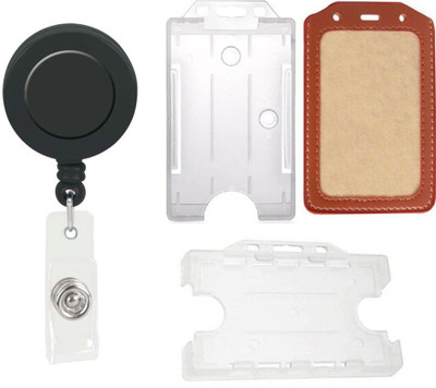 

TheFlauntStore Plastic ID Badge Holder(Pack of 4)