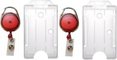

TheFlauntStore Plastic ID Badge Holder(Pack of 4)