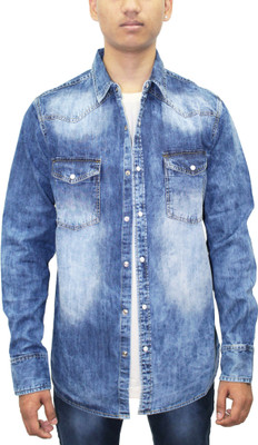 SOUTHBAY Full Sleeve Self Design Men Denim Jacket SOUTHBAY Full Sleeve Self Design Men Denim Jacket