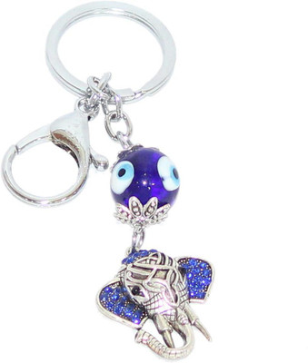 

Aura Feng Shui Elephant Head With Evil Eye Key Chain