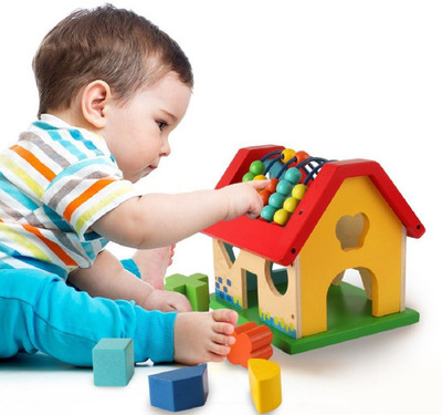 

Pigloo Wooden Activity Abacus Counting Toy for Babies and Toddlers Ages 1+ Years(Multicolor)