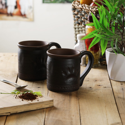 

Miah Décor Paws Ceramic Mug(350 ml, Pack of 2), Multicolor