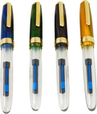 

Auteur Special Designer Collection Marble finish Acrylic Demonstrator Fountain Pen(Pack of 4)