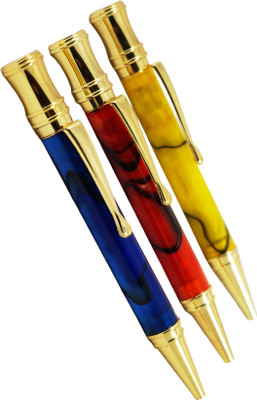 

Auteur Marble Finish, Elegant, Stone Ball Pen, Black Ball Pen(Pack of 3)