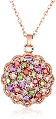 Jewels Galaxy Luxuria Gold-plated Cubic Zirconia Alloy Pendant