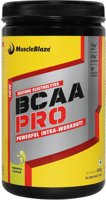 

MuscleBlaze BCAA PRO, Intra-Workout Formula for Muscle Recovery BCAA(450 g, Pineapple)