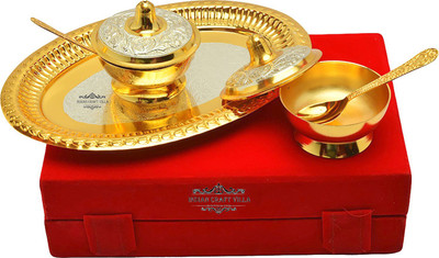 

Indian Craft Villa Bowl Spoon Tray Serving Set