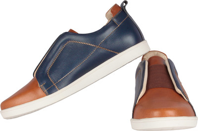 

tZaro Slip On Sneakers For Men(Navy, Tan, Nave blue - tan