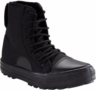 Unistar High Ankle Jungle Boots For Men(Black)