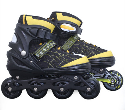

Xerobic Roller Skates Soft Boot Support System Push Button Adjustment System, And Comfort Fit Padding In-line Skates - Size 6.5-11 UK(Multicolor)