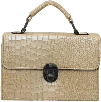 

Heels & Handles Women Casual Beige PU Satchel